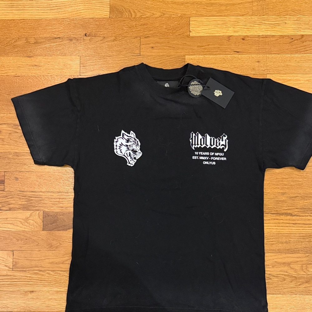 10 Years of NFGU "Premium" Oversized Tee in Black Drift Wash